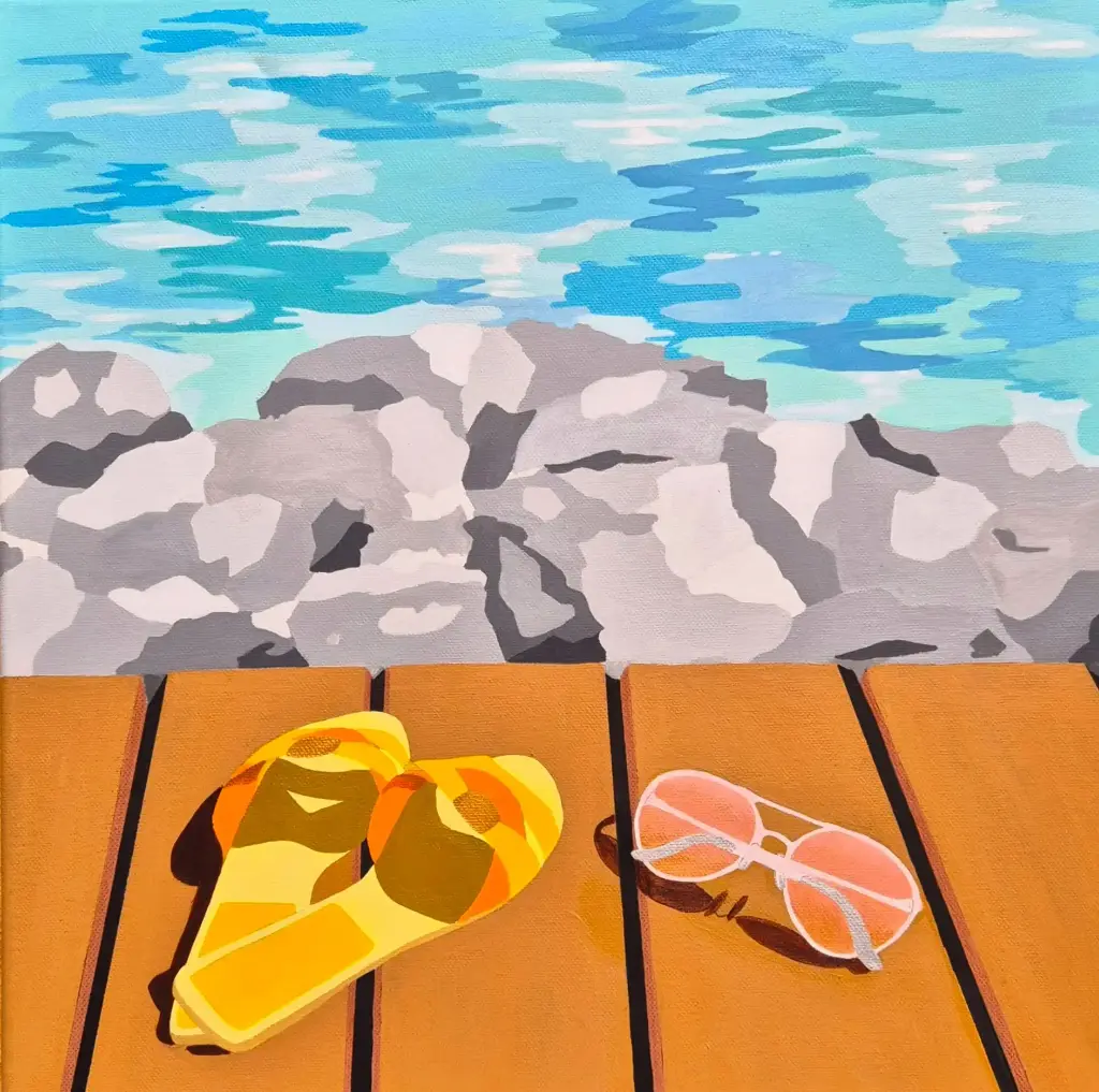 Un dernier plouf, puis je rentre. 