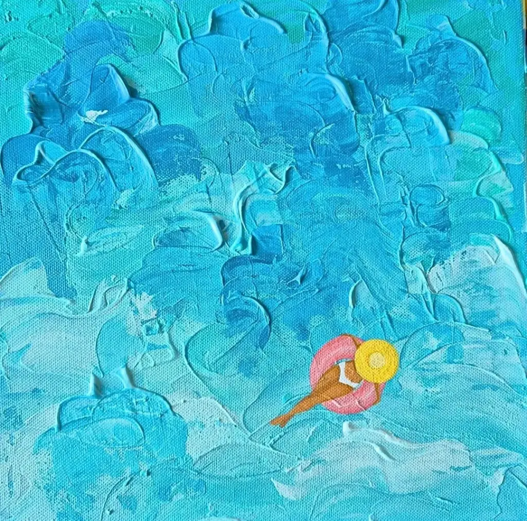 Sous le chapeau, sur la bouée