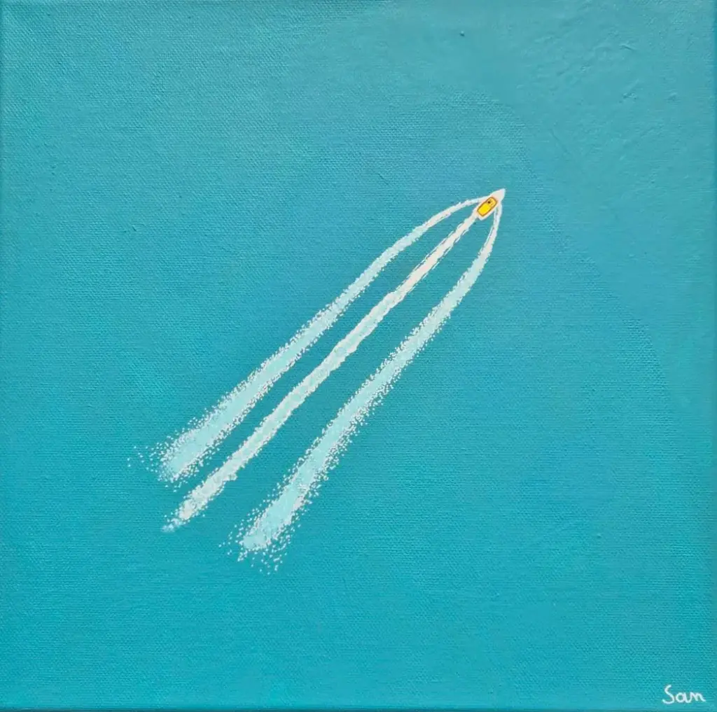 [Petit bateau minimaliste d'en haut] A little bliss on the Léman!